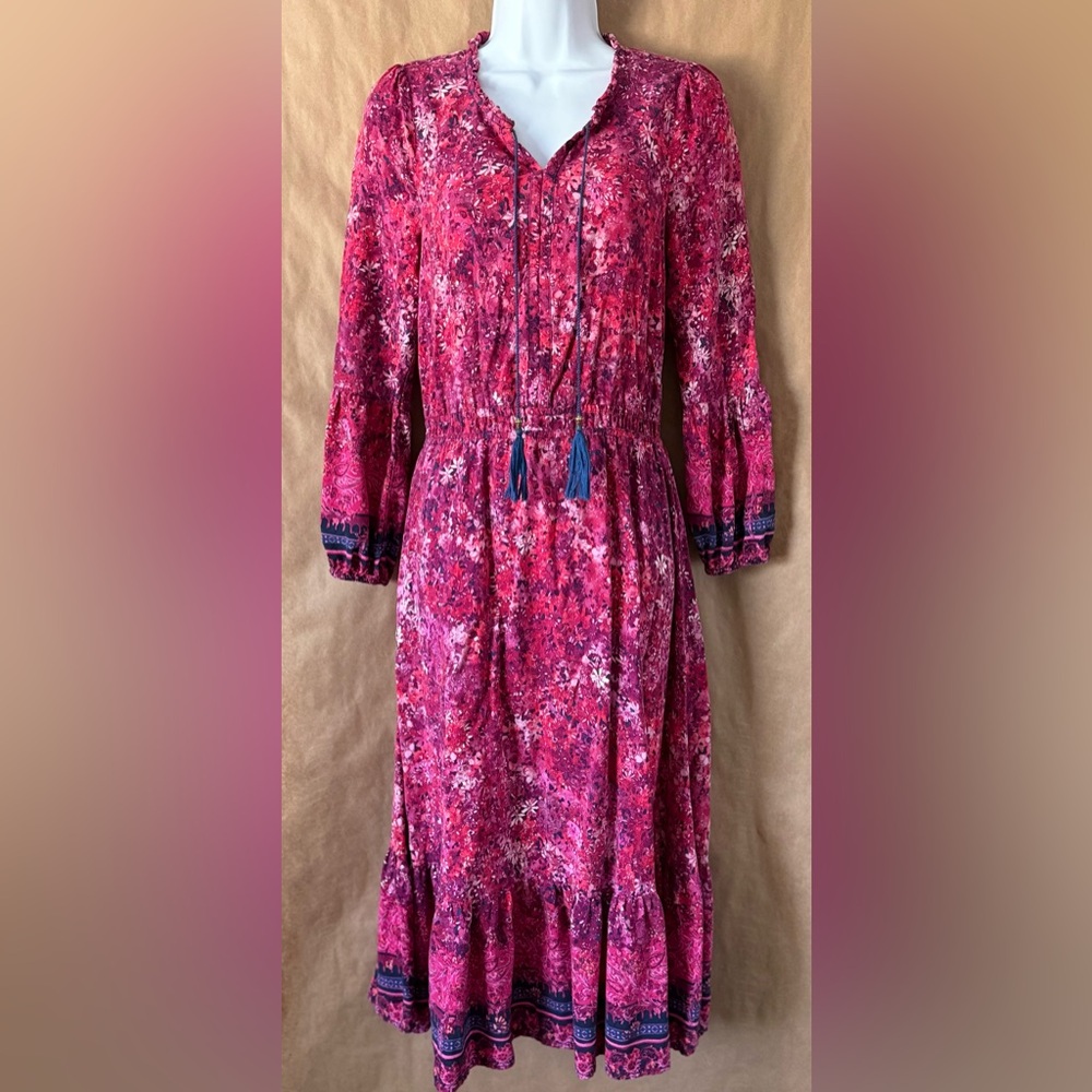 Frye and Co prairie peasant dress with tassel